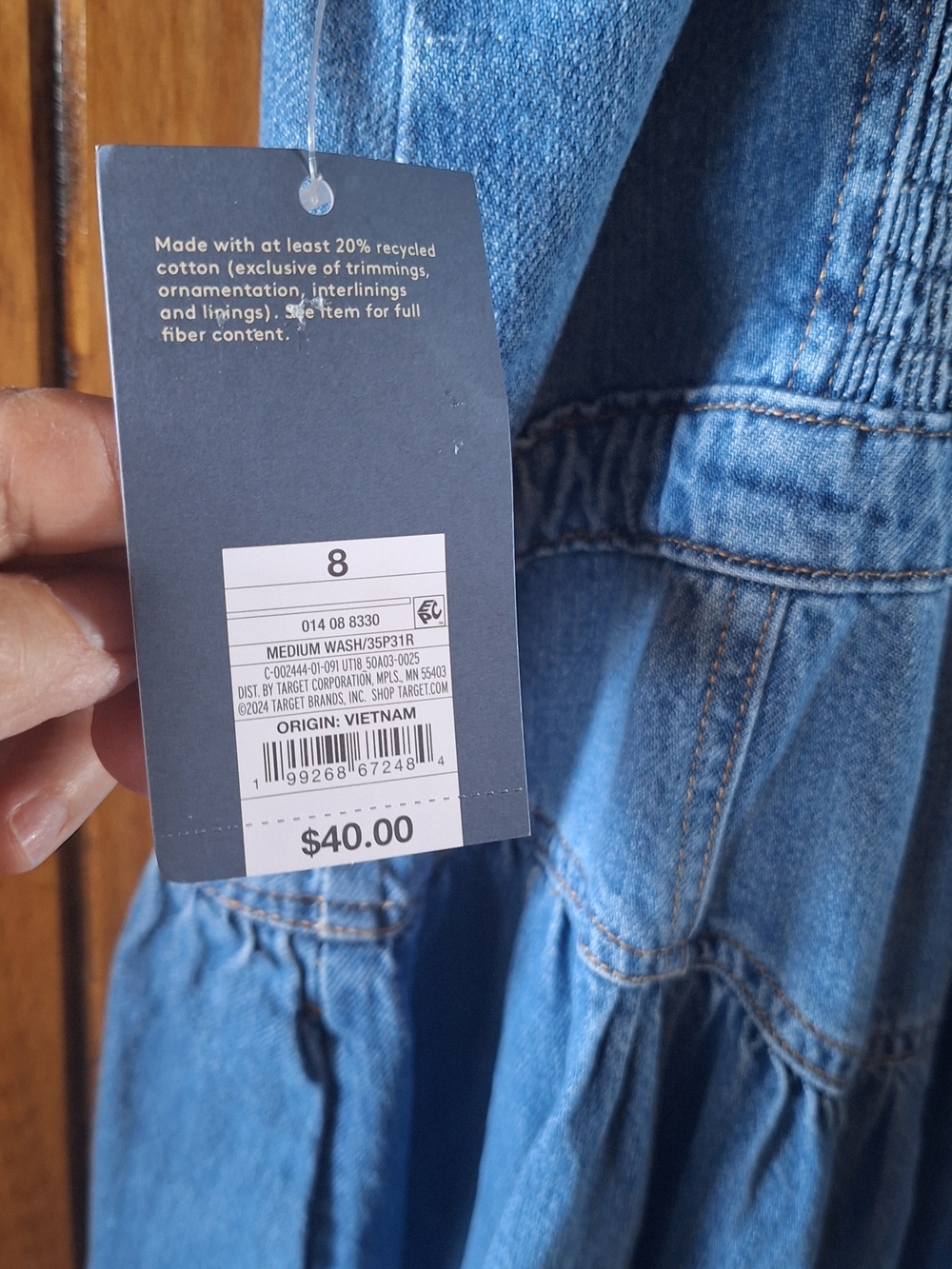 Universal Thread Blue Denim Button-Front Sundress - Picture 5 of 6